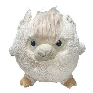 White/Cream Baby Lamb Round Soft Plush Stuffed Animal Teddy Bear